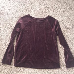 purple sweatshirt